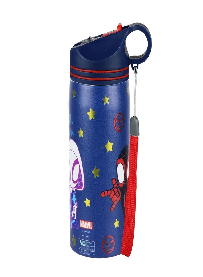 Comiclyfe Marvel Avengers Superhero Spiderman Stainless Steel SIngle Wall Sipper Water Bottle For Unisex Kids School And Travelling | 500 Ml | BLUE | AZ2060 (Spidy Ghost) - Image 2